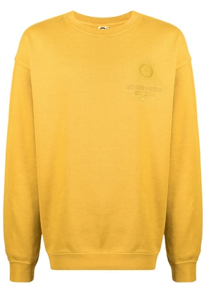 AAPE BY *A BATHING APE® logo-embroidered cotton sweatshirt - Yellow
