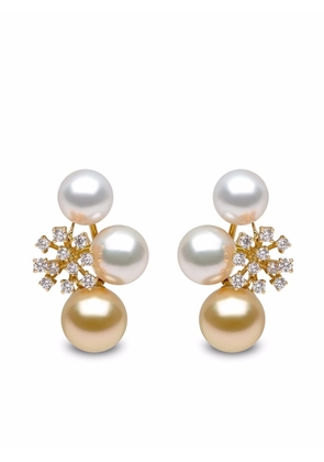 Yoko London 18kt yellow gold Aurelia South Sea pearl and diamond drop earrings