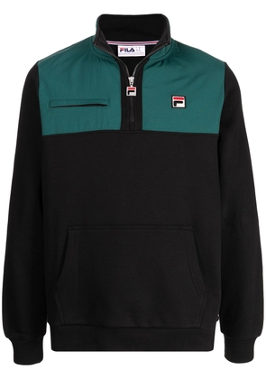 Fila colour-block half-zip sweater - Black