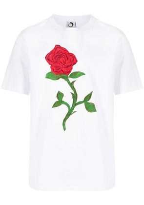 Endless Joy rose-print cotton T-shirt - White