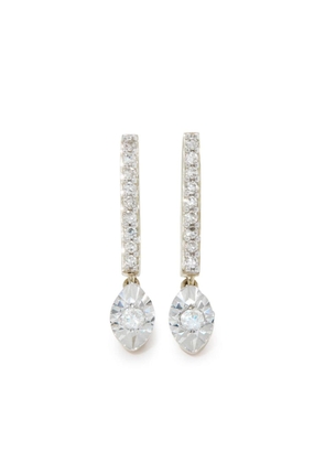 Monica Vinader 14kt yellow gold Marquise diamond drop earrings