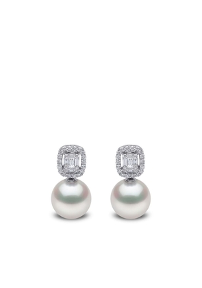 Yoko London 18kt white gold Starlight south sea pearl and diamond earrings - Silver
