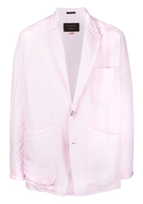 Zegna single breasted patch-pocket blazer - Pink