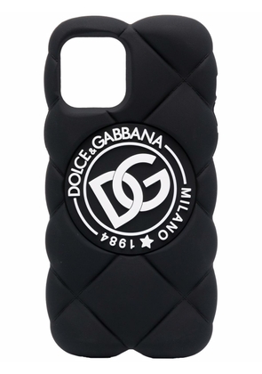 Dolce & Gabbana DG logo quilted iPhone 12 Pro case - Black