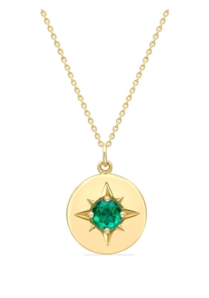 House of Meraki 18kt yellow gold Vesper emerald necklace