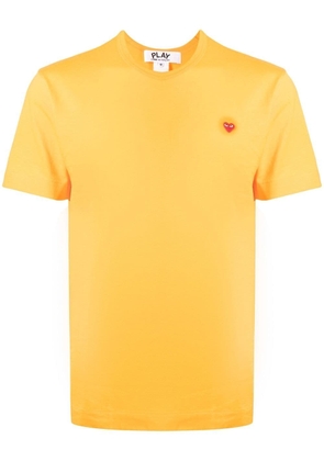 Comme Des Garçons logo-patch short-sleeve T-shirt - Yellow