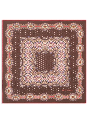 ETRO floral-print silk foulard - Brown