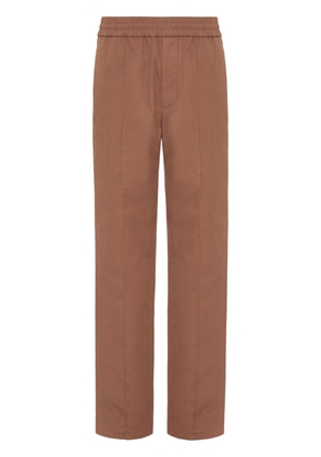 Valentino Garavani V-detail straight-leg trousers - Brown