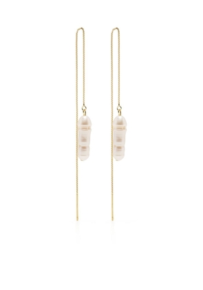 Hzmer Jewelry Ruhi Needle & Thread pearl earrings - White