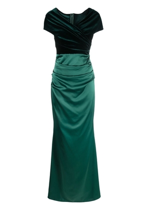 Talbot Runhof draped evening gown - Green