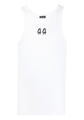 44 LABEL GROUP logo-print sleeveless top - White