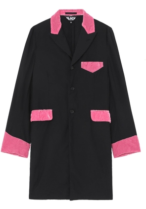 Black Comme Des Garçons colour-block single-breasted coat