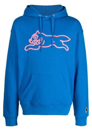 ICECREAM Running Dog rib-trimmed hoodie - Blue