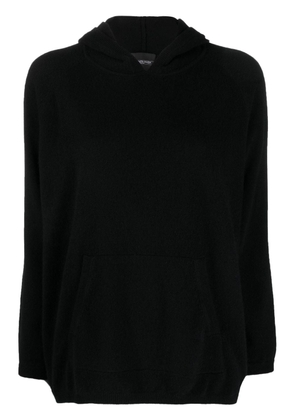 Simonetta Ravizza long-sleeve cashmere hooded jumper - Black