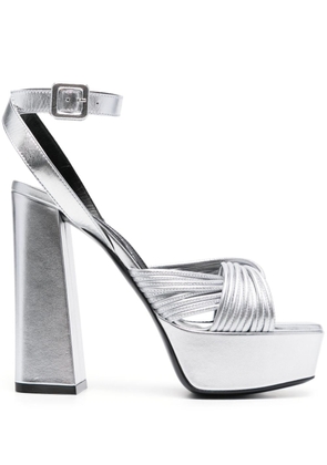 Sergio Rossi Sr Akida 135mm sandals - Silver