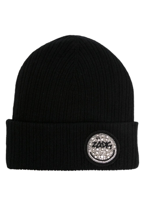 Zadig&Voltaire logo-embellished merino wool beanie - Black
