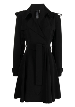Norma Kamali flared belted coat - Black