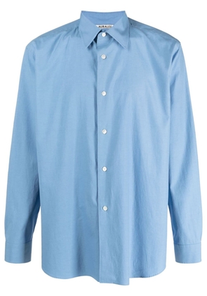 Auralee pointed-collar cotton shirt - Blue