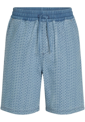 Karl Lagerfeld logo-print denim shorts - Blue