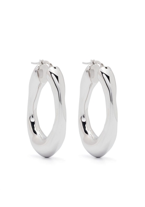 Jil Sander sculpted hoop design earrings - Silver