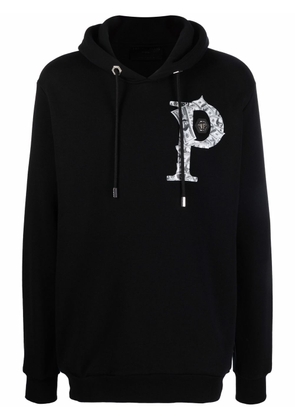 Philipp Plein Money logo-print cotton hoodie - Black