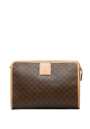 Céline Pre-Owned Macadam leather clutch bag - Brown