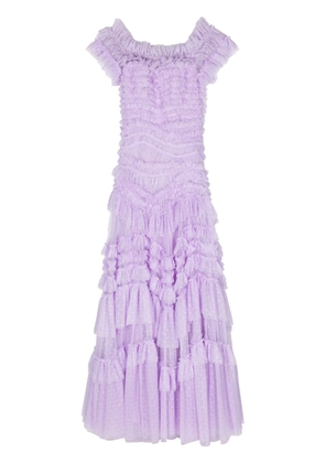 Needle & Thread Wild Rose off-shoulder gown - Purple
