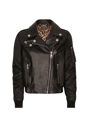 Dolce & Gabbana Leather Biker Jacket