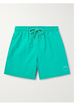 Vilebrequin - Moorea Straight-Leg Mid-Length Recycled Swim Shorts - Men - Green - S