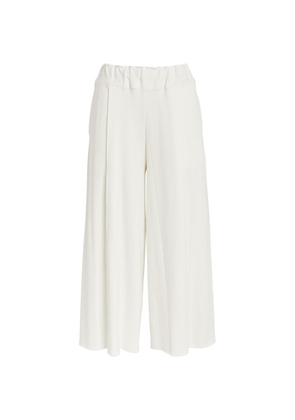 Issey Miyake Cropped Campagne Wide-Leg Trousers