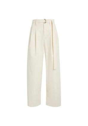 Issey Miyake Belted Enfold Wide-Leg Trousers