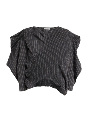 Issey Miyake Oversized Contraction Blouse