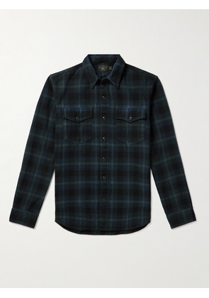 RRL - Checked Cotton-Flannel Shirt - Men - Blue - XS