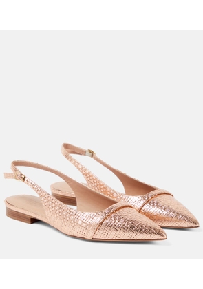 Malone Souliers Jama embossed leather slingback flats