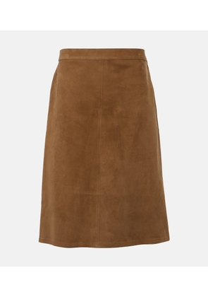 Ferragamo Leather midi skirt