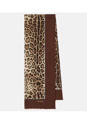 Dolce&Gabbana Leopard-print scarf