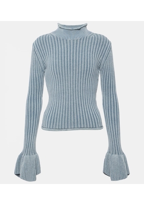 Acne Studios Ruffle-trimmed cotton-blend sweater
