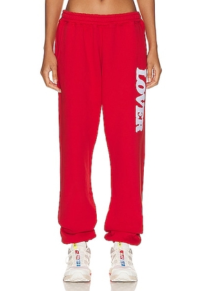 Bianca Chandon Lover 10th Anniversary Sweatpants in Red - Red. Size XL/1X (also in XXL/2X).