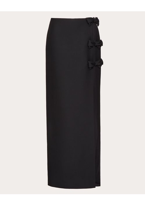 Valentino CREPE COUTURE SKIRT Woman BLACK 36