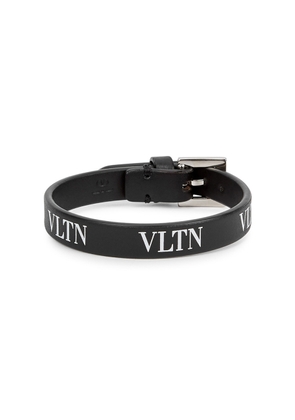 Valentino Garavani Vltn Leather Bracelet - Black And White