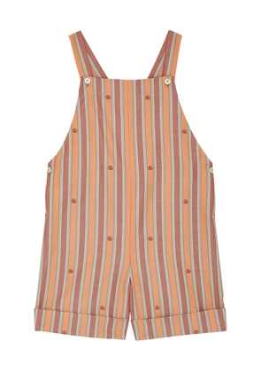 Gucci Kids GG Striped Cotton Playsuit (12-36 Months) - Multicoloured