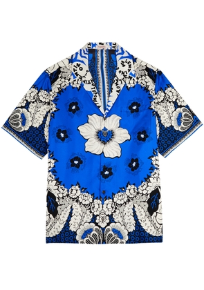 Valentino Bandana-print Silk Shirt - Blue - 50