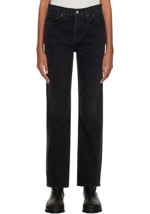 AGOLDE Black Relaxed-Fit Jeans