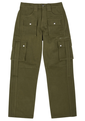 Rhude Amaro Cotton Cargo Trousers - Olive - L