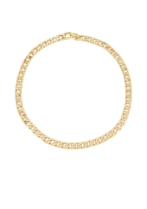 BaubleBar Small Michel Curb Chain Necklace in Metallic Gold.