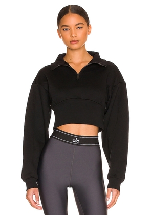 alo Vixen Fleece 1/4 Zip in Black. Size M.