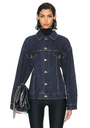 Balenciaga Hourglass Jacket in Dark Indigo & Madder - Blue. Size 34 (also in 36, 38, 40, 42).