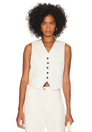 Citizens of Humanity Sierra Vest in Ivory. Size L.