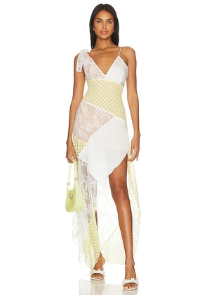 MAJORELLE Janis Maxi Dress in Ivory. Size XXS.