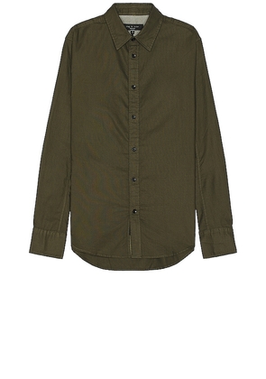 Rag & Bone Tomlin Oxford Shirt in Olive. Size M, XL/1X.